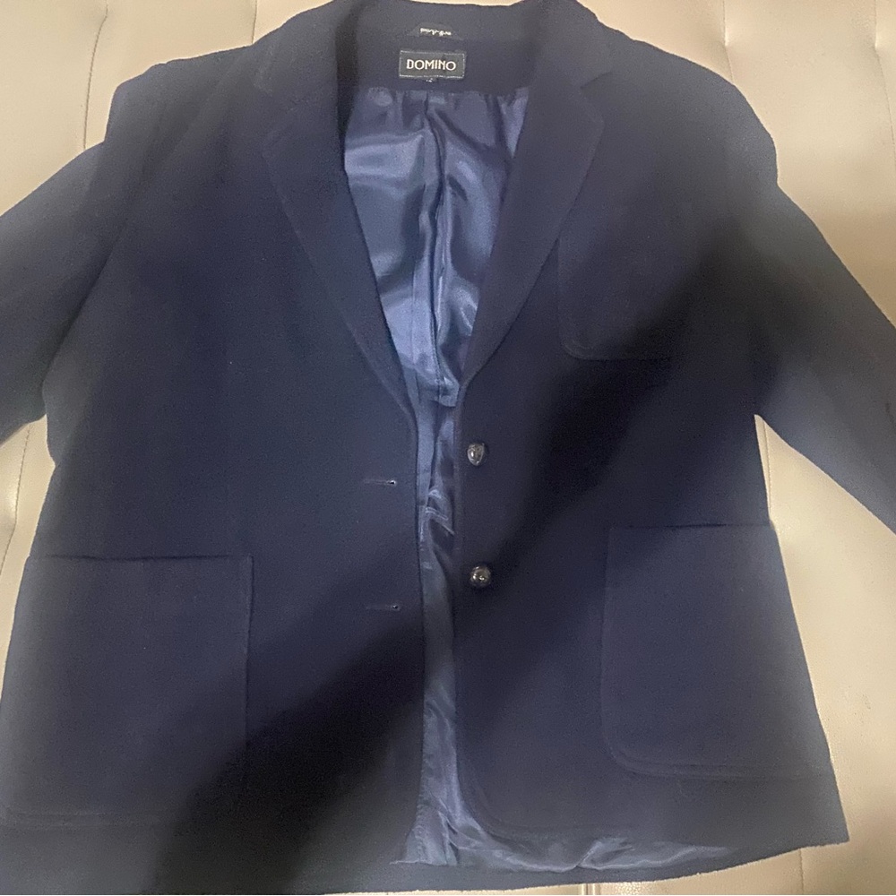 Womens Navy Blue Domino Blazer coat size 18
